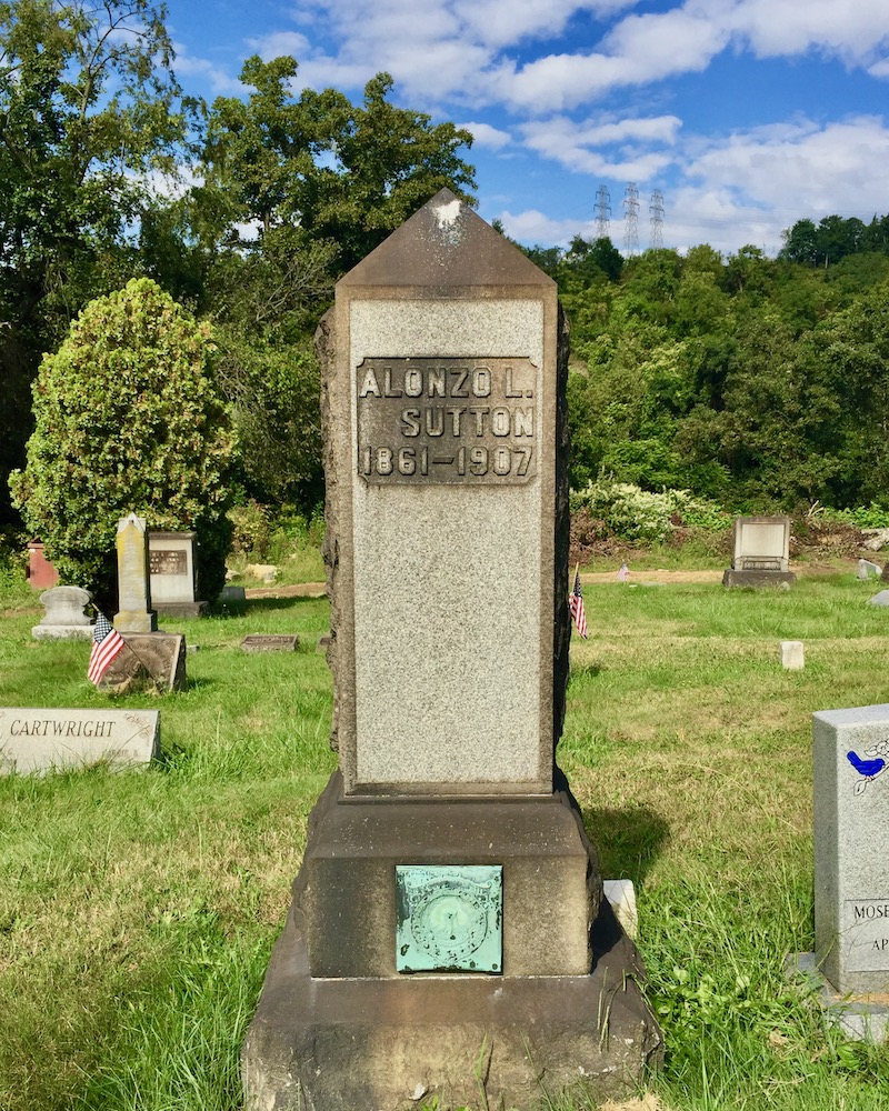 grave marker with seal of the Woodmen of the World, Richland Cemetery, Dravosburg, PA