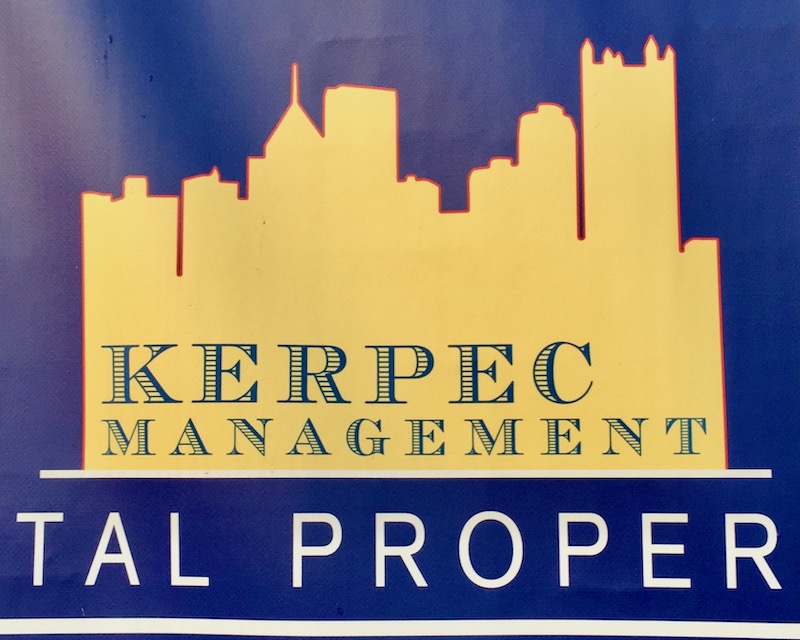 logo for Kerpec Management including downtown Pittsburgh skyline