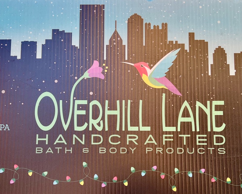 sign board featuring downtown Pittsburgh skyline