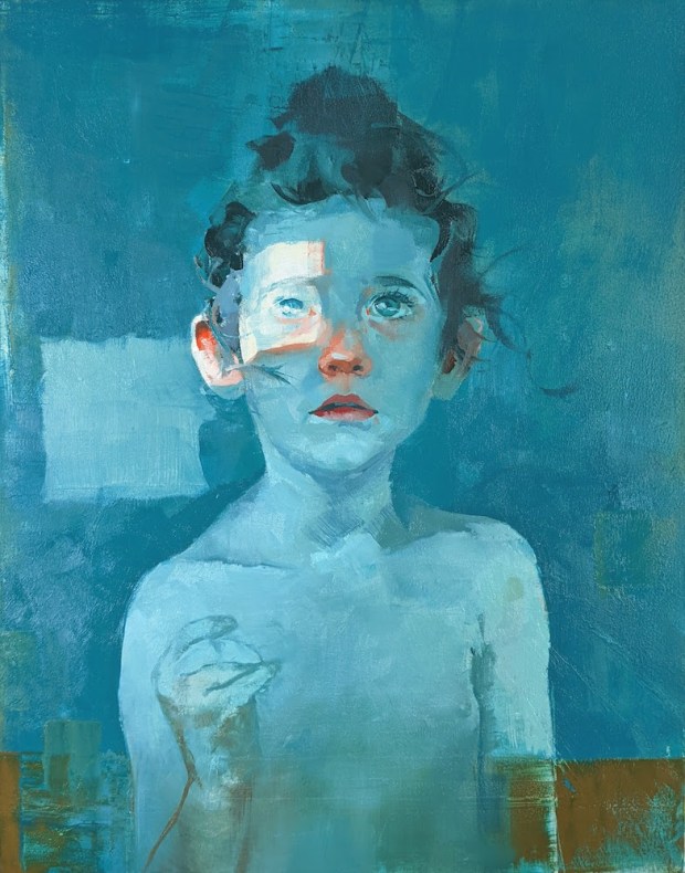 oil painting of young boy by Annie Heisey