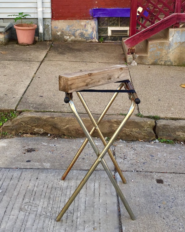 restaurant tray holder used to save parking space