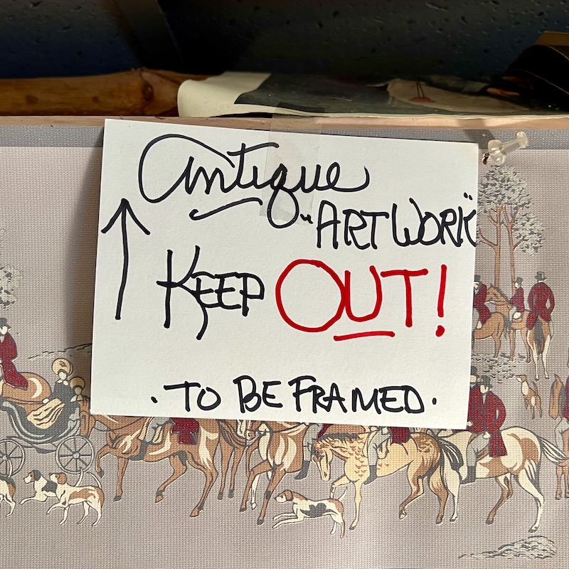 Keep Out sign with odd quotation marks