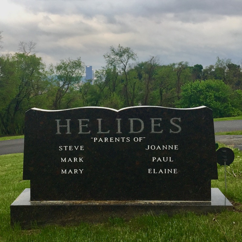 cemetery cenotaph with quotation marks used for emphasis